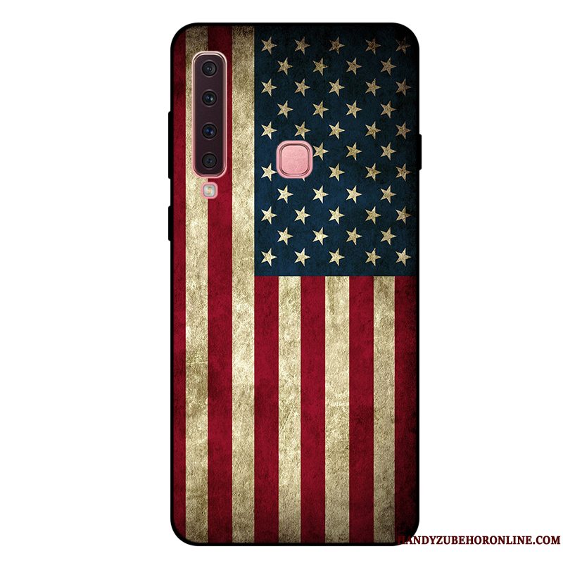 Etui Samsung Galaxy A9 2018 Cartoon Telefonanti-fald, Cover Samsung Galaxy A9 2018 Blød Rød