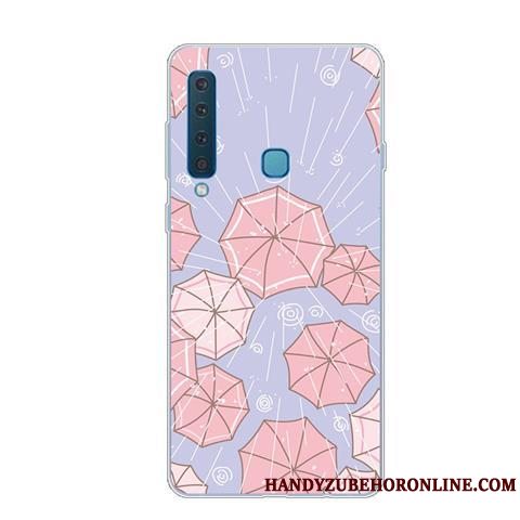 Etui Samsung Galaxy A9 2018 Kreativ Smuk Lyserød, Cover Samsung Galaxy A9 2018 Blød Telefonanti-fald