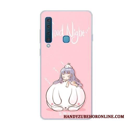 Etui Samsung Galaxy A9 2018 Kreativ Smuk Lyserød, Cover Samsung Galaxy A9 2018 Blød Telefonanti-fald