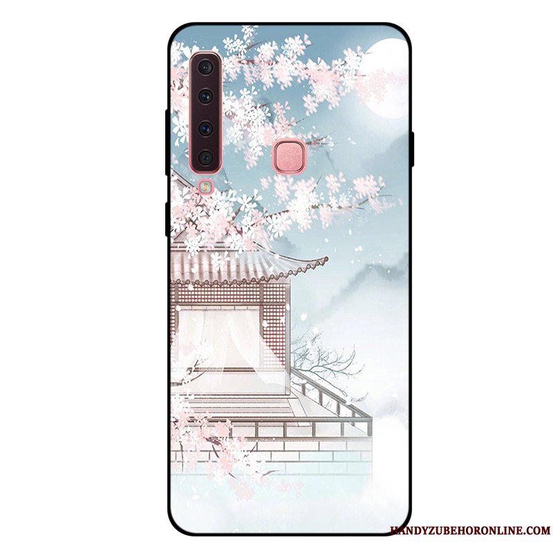 Etui Samsung Galaxy A9 2018 Tasker Lyserød Frisk, Cover Samsung Galaxy A9 2018 Blød Anti-fald Telefon