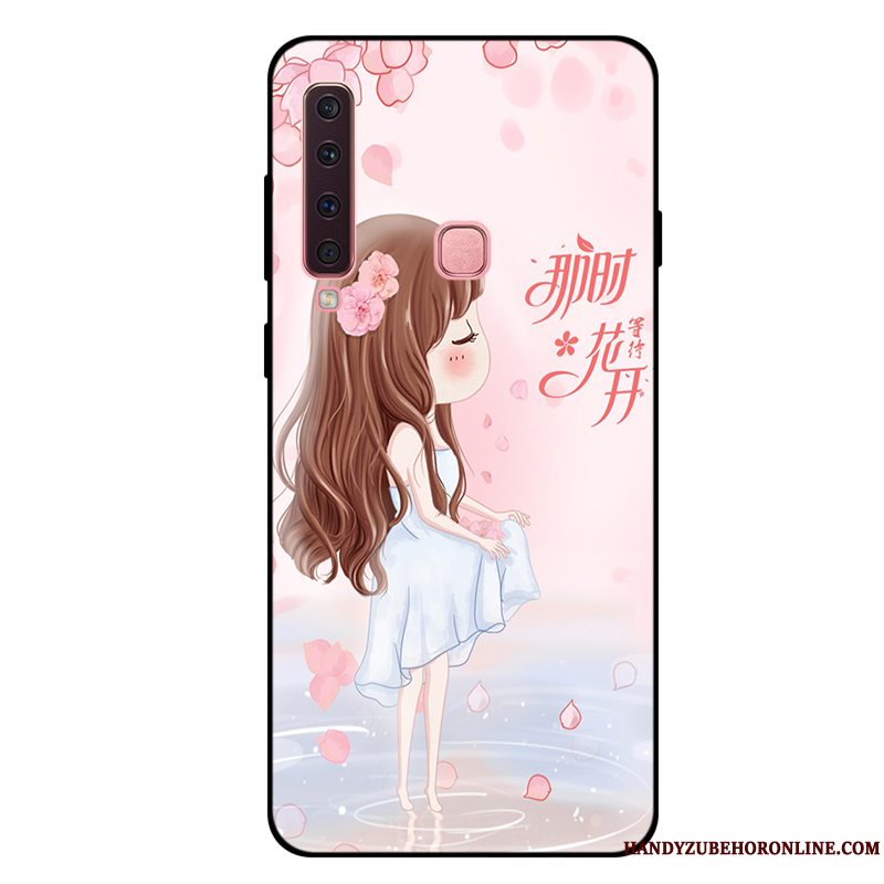 Etui Samsung Galaxy A9 2018 Tasker Lyserød Frisk, Cover Samsung Galaxy A9 2018 Blød Anti-fald Telefon