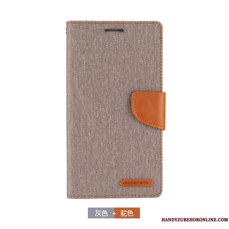 Etui Samsung Galaxy A9 2018 Tegnebog Lærred Blå, Cover Samsung Galaxy A9 2018 Beskyttelse