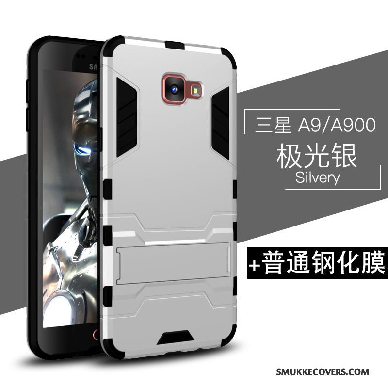 Etui Samsung Galaxy A9 Beskyttelse Mørkeblå Høj, Cover Samsung Galaxy A9 Tasker Nubuck Anti-fald