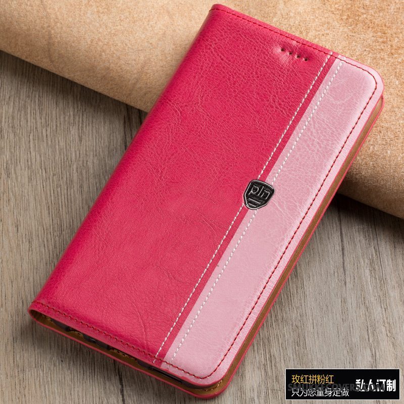 Etui Samsung Galaxy A9 Beskyttelse Rød Anti-fald, Cover Samsung Galaxy A9 Læder Telefon