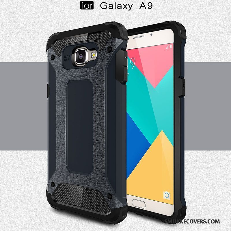 Etui Samsung Galaxy A9 Beskyttelse Rød Mesh, Cover Samsung Galaxy A9 Tasker Anti-fald Telefon