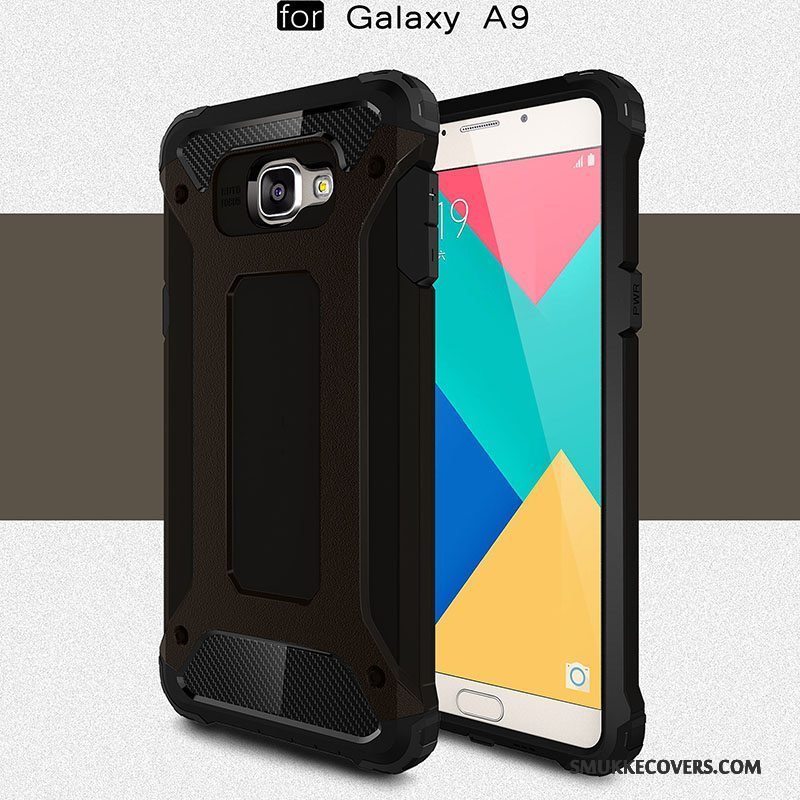 Etui Samsung Galaxy A9 Beskyttelse Rød Mesh, Cover Samsung Galaxy A9 Tasker Anti-fald Telefon