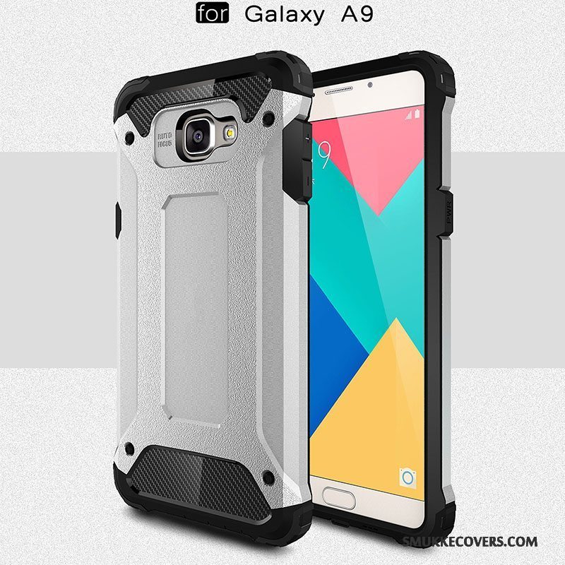 Etui Samsung Galaxy A9 Beskyttelse Rød Mesh, Cover Samsung Galaxy A9 Tasker Anti-fald Telefon