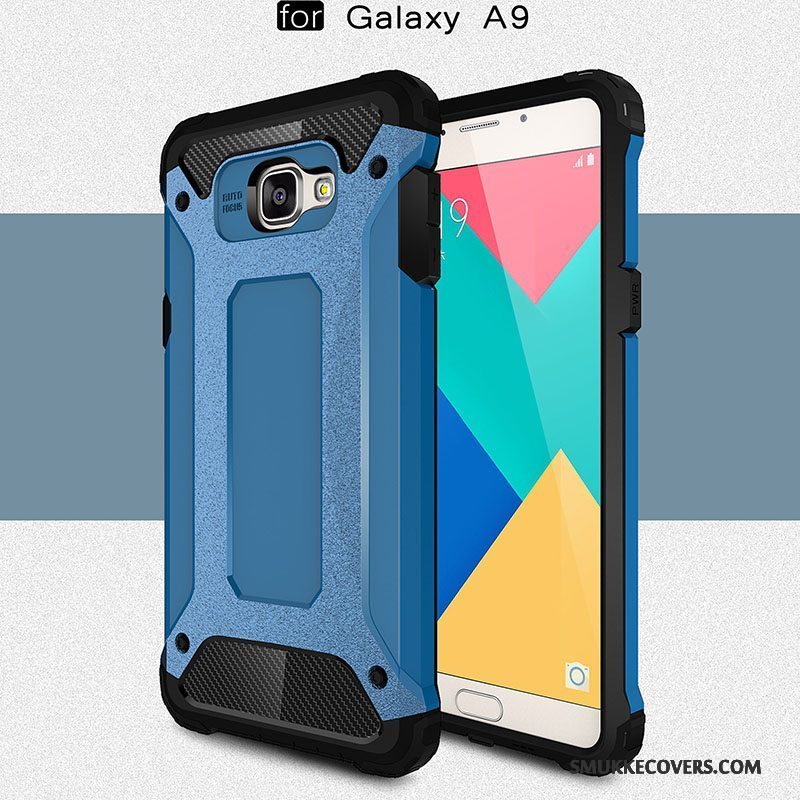 Etui Samsung Galaxy A9 Beskyttelse Rød Mesh, Cover Samsung Galaxy A9 Tasker Anti-fald Telefon