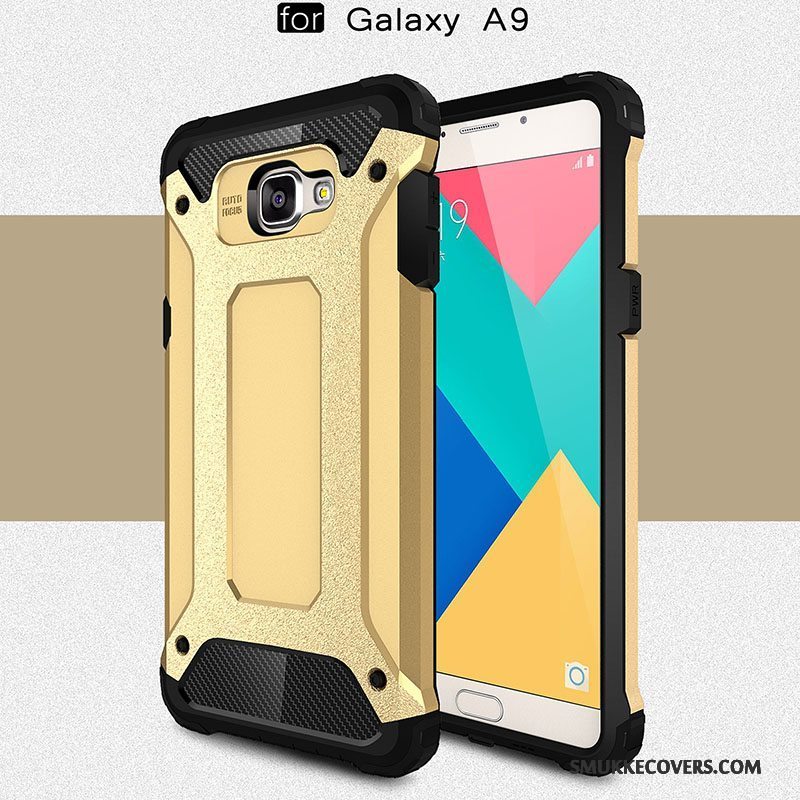 Etui Samsung Galaxy A9 Beskyttelse Rød Mesh, Cover Samsung Galaxy A9 Tasker Anti-fald Telefon