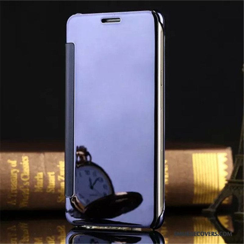 Etui Samsung Galaxy A9 Beskyttelse Telefonguld, Cover Samsung Galaxy A9 Folio Spejl