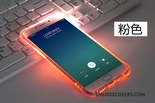 Etui Samsung Galaxy A9 Blød Anti-fald Gennemsigtig, Cover Samsung Galaxy A9 Beskyttelse Lyserød Telefon