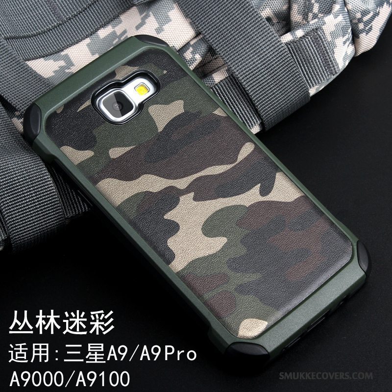 Etui Samsung Galaxy A9 Kreativ Blå Anti-fald, Cover Samsung Galaxy A9 Beskyttelse Camouflage Telefon