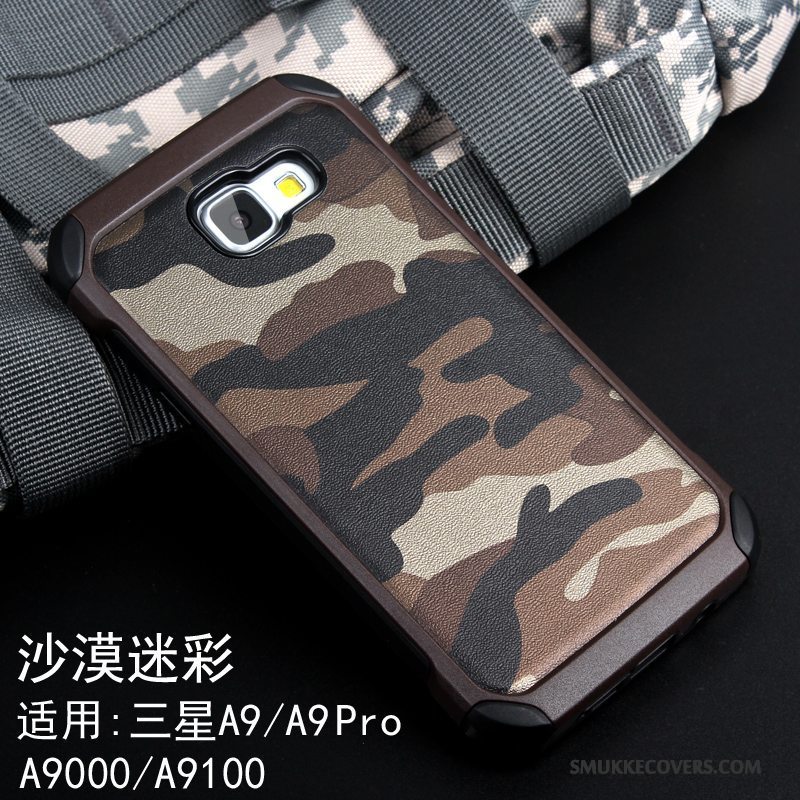 Etui Samsung Galaxy A9 Kreativ Blå Anti-fald, Cover Samsung Galaxy A9 Beskyttelse Camouflage Telefon