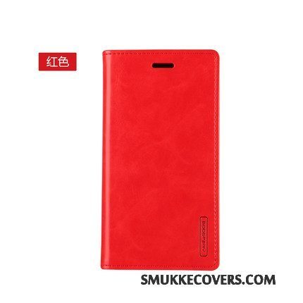 Etui Samsung Galaxy A9 Læder Telefonrød, Cover Samsung Galaxy A9 Folio Høj