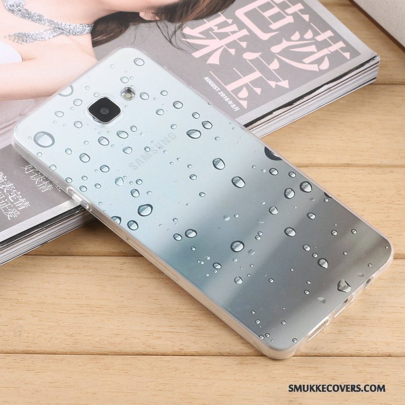 Etui Samsung Galaxy A9 Silikone Høj Blå, Cover Samsung Galaxy A9 Beskyttelse Telefon