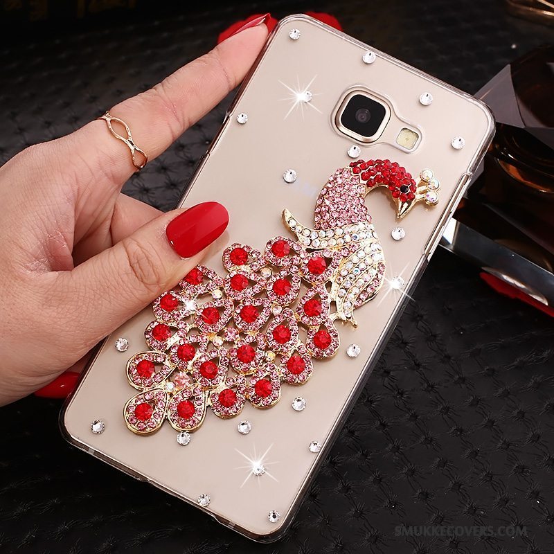 Etui Samsung Galaxy A9 Strass Lilla Telefon, Cover Samsung Galaxy A9 Strass Gennemsigtig