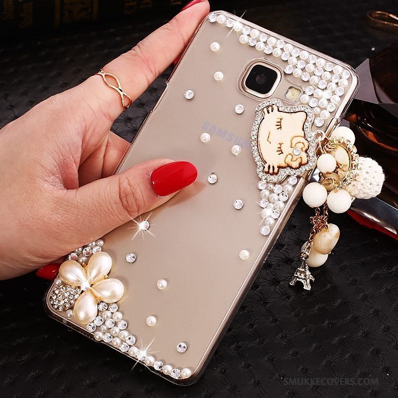 Etui Samsung Galaxy A9 Strass Lilla Telefon, Cover Samsung Galaxy A9 Strass Gennemsigtig