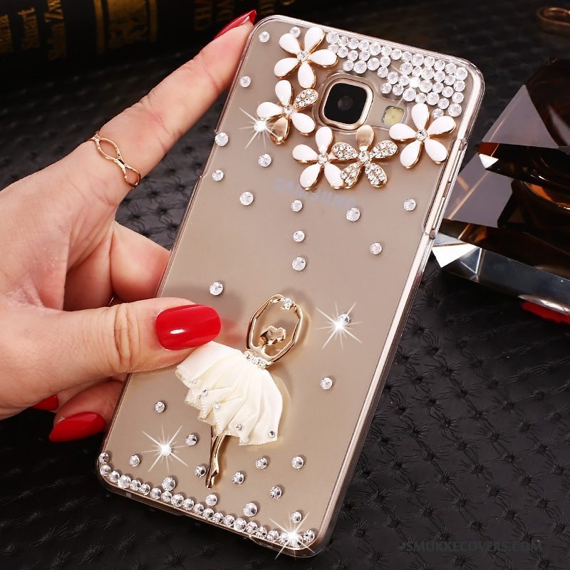 Etui Samsung Galaxy A9 Strass Lilla Telefon, Cover Samsung Galaxy A9 Strass Gennemsigtig