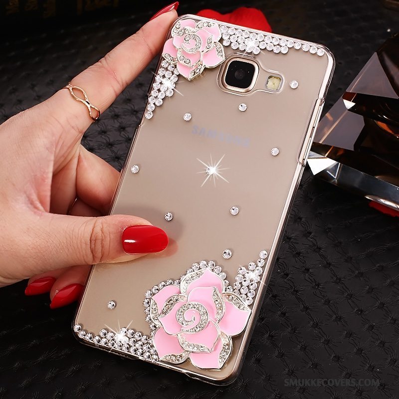 Etui Samsung Galaxy A9 Strass Lilla Telefon, Cover Samsung Galaxy A9 Strass Gennemsigtig