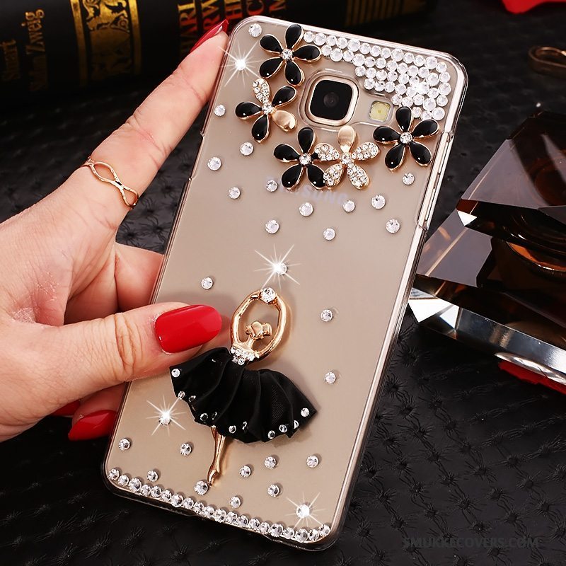 Etui Samsung Galaxy A9 Strass Lilla Telefon, Cover Samsung Galaxy A9 Strass Gennemsigtig