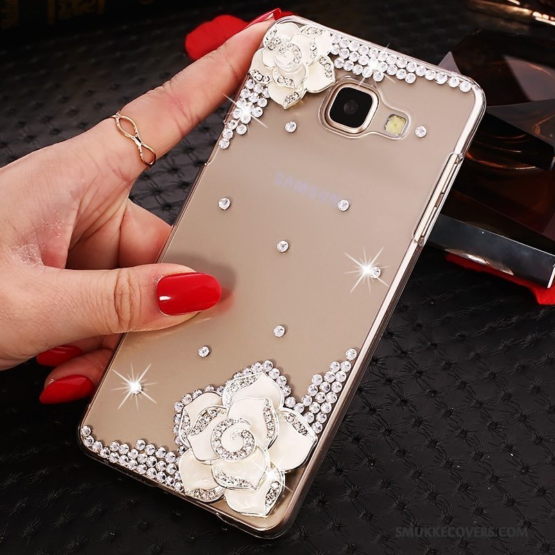 Etui Samsung Galaxy A9 Strass Lilla Telefon, Cover Samsung Galaxy A9 Strass Gennemsigtig