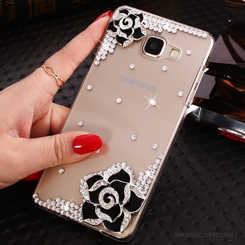 Etui Samsung Galaxy A9 Strass Lilla Telefon, Cover Samsung Galaxy A9 Strass Gennemsigtig