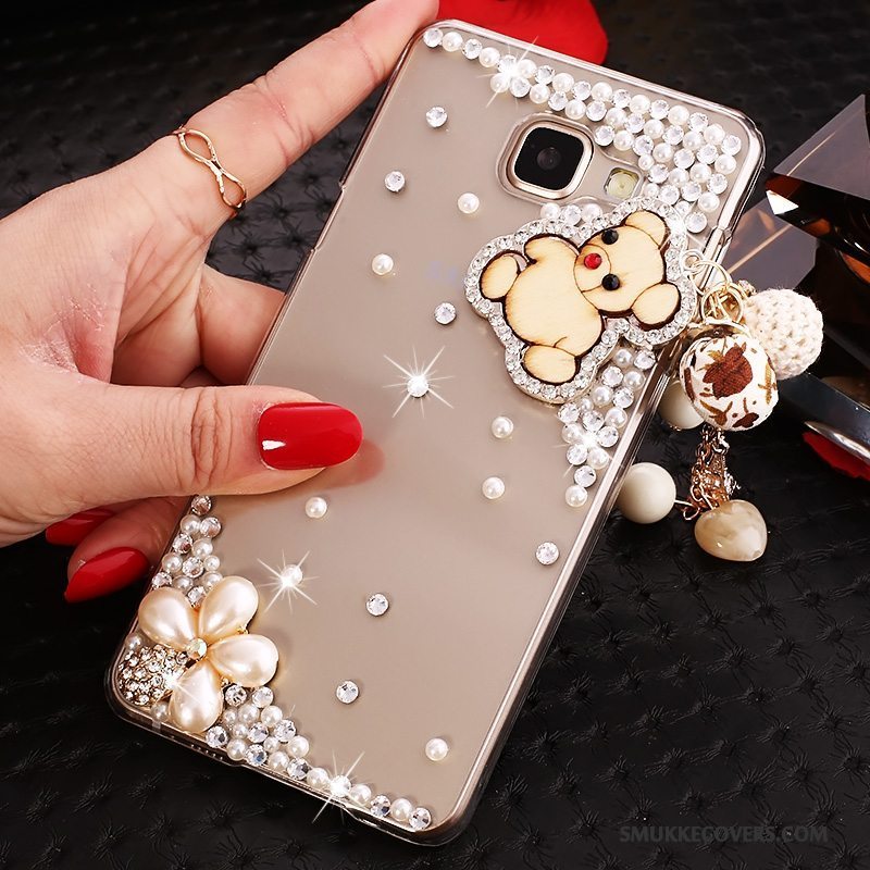 Etui Samsung Galaxy A9 Strass Lilla Telefon, Cover Samsung Galaxy A9 Strass Gennemsigtig