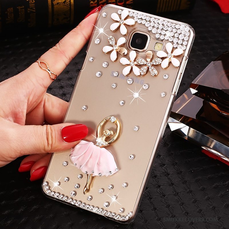 Etui Samsung Galaxy A9 Strass Lilla Telefon, Cover Samsung Galaxy A9 Strass Gennemsigtig