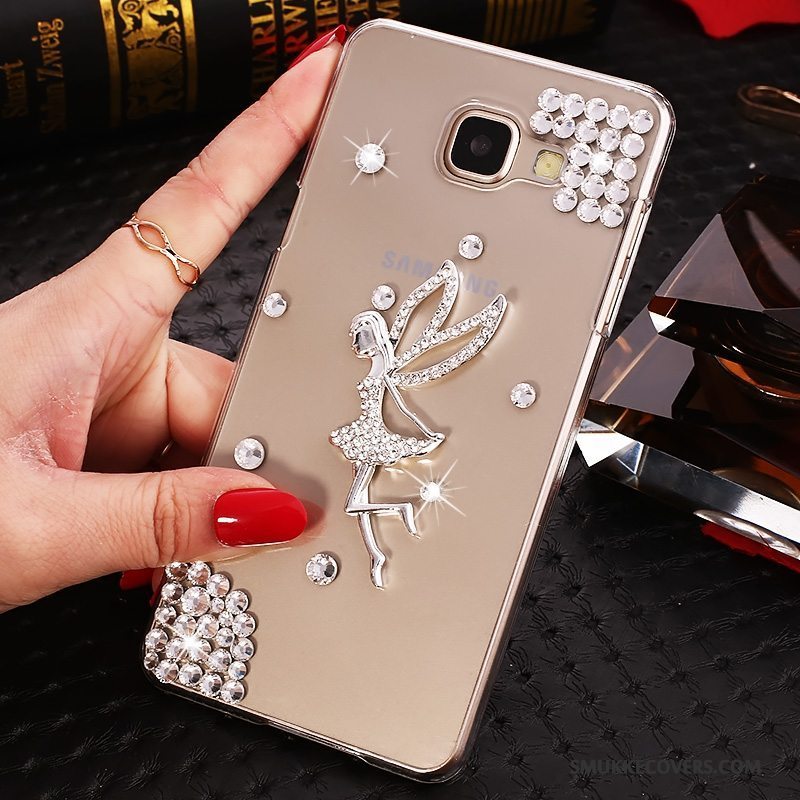 Etui Samsung Galaxy A9 Strass Lilla Telefon, Cover Samsung Galaxy A9 Strass Gennemsigtig