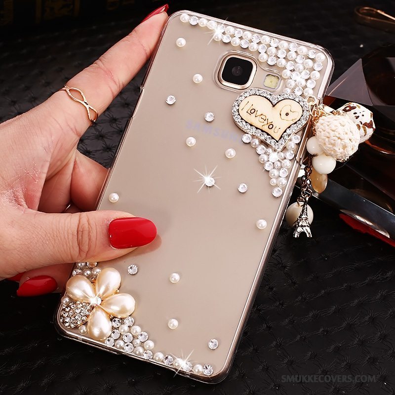 Etui Samsung Galaxy A9 Strass Lilla Telefon, Cover Samsung Galaxy A9 Strass Gennemsigtig