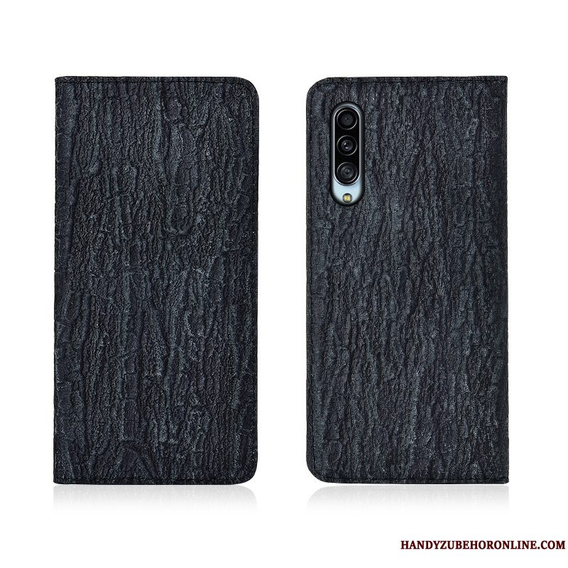 Etui Samsung Galaxy A90 5g Blød Anti-fald Nubuck, Cover Samsung Galaxy A90 5g Silikone Tree Blå