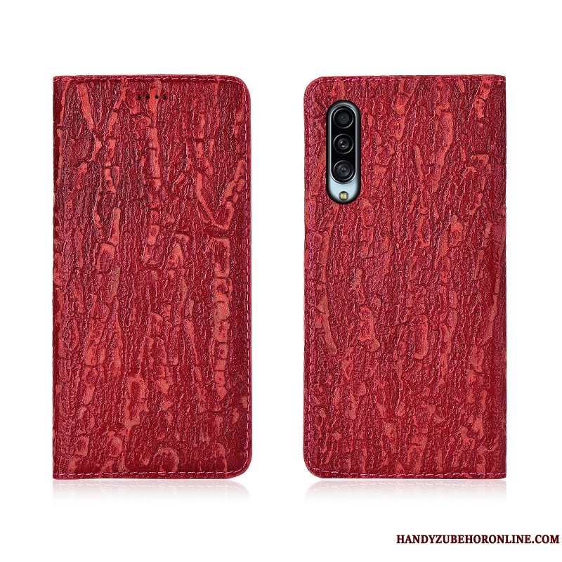 Etui Samsung Galaxy A90 5g Blød Anti-fald Nubuck, Cover Samsung Galaxy A90 5g Silikone Tree Blå