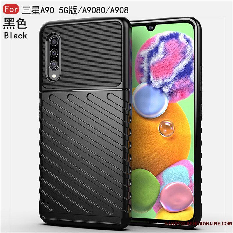 Etui Samsung Galaxy A90 5g Blød Anti-fald Simple, Cover Samsung Galaxy A90 5g Tasker Trend Telefon