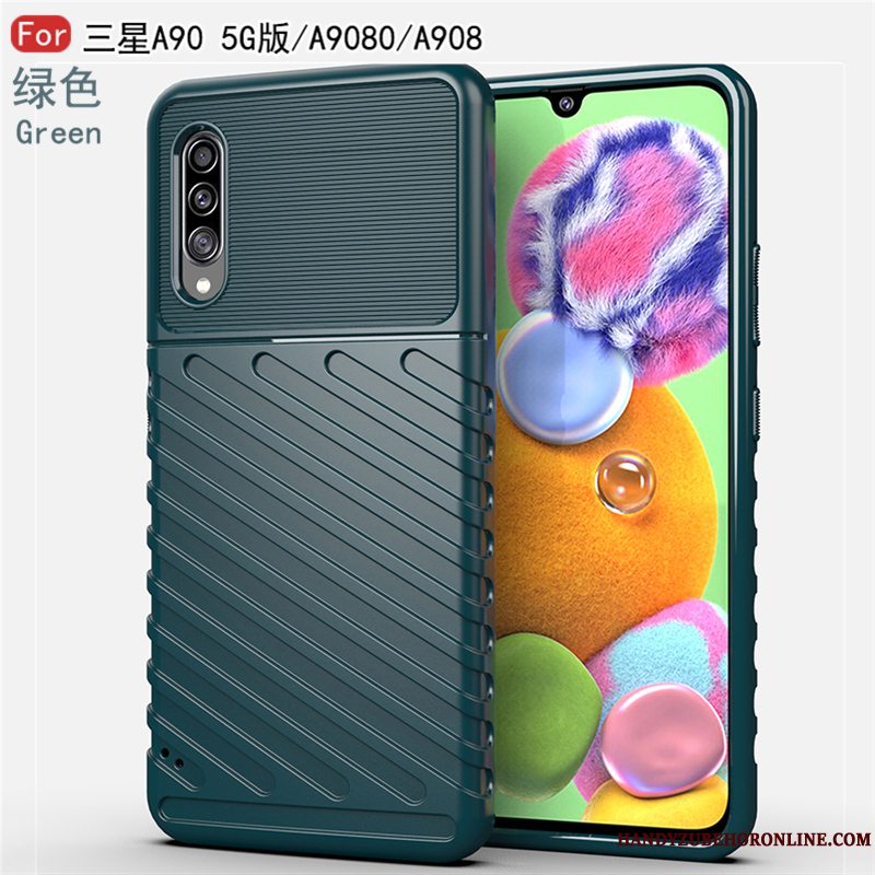 Etui Samsung Galaxy A90 5g Blød Anti-fald Simple, Cover Samsung Galaxy A90 5g Tasker Trend Telefon