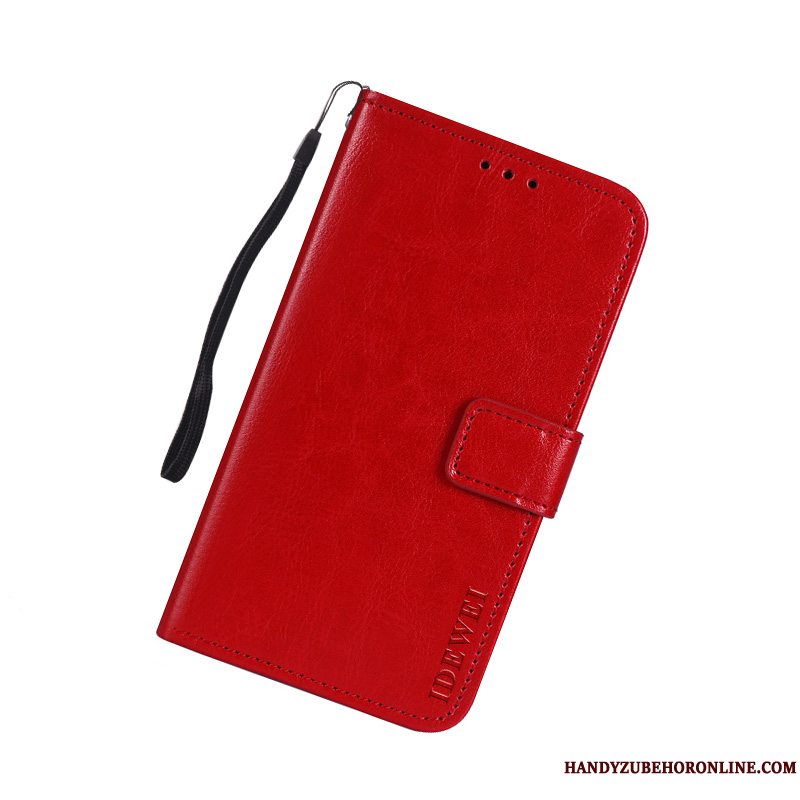 Etui Samsung Galaxy A90 5g Blød Rød Telefon, Cover Samsung Galaxy A90 5g Folio Af Personlighed Trend