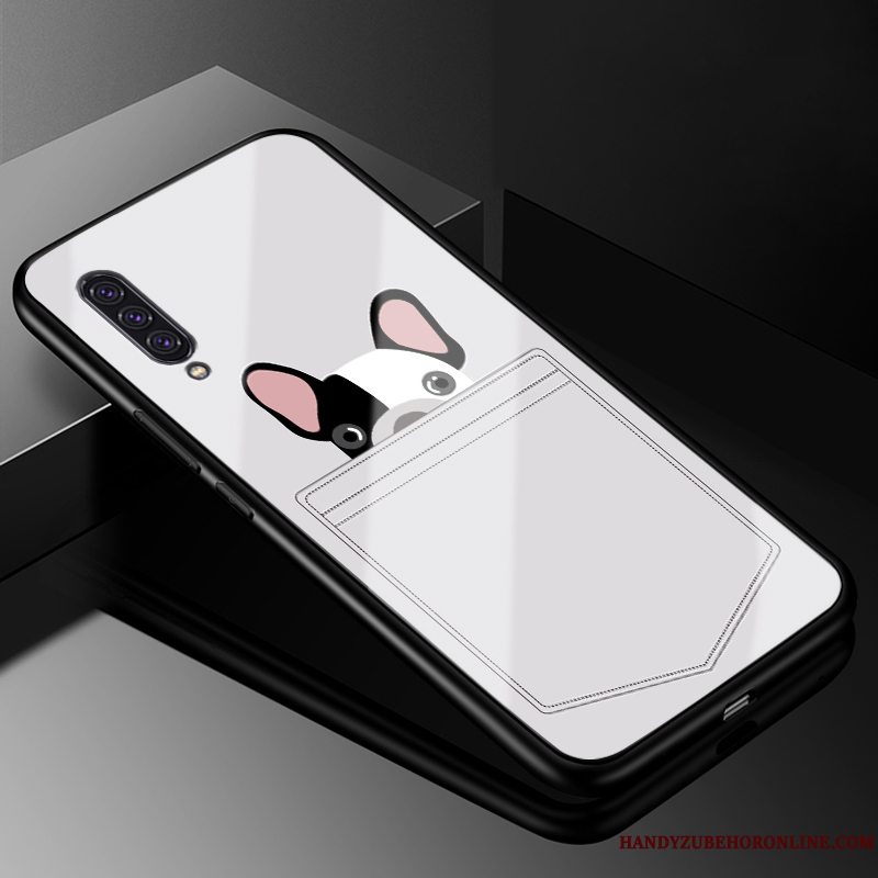 Etui Samsung Galaxy A90 5g Cartoon Hvid Telefon, Cover Samsung Galaxy A90 5g Tasker Glas Elskeren