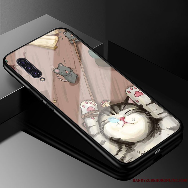 Etui Samsung Galaxy A90 5g Cartoon Hvid Telefon, Cover Samsung Galaxy A90 5g Tasker Glas Elskeren