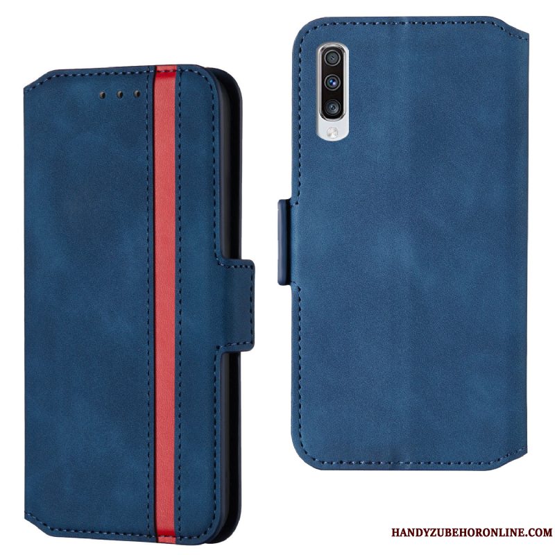 Etui Samsung Galaxy A90 5g Folio Hærdning Telefon, Cover Samsung Galaxy A90 5g Tasker Skærmbeskyttelse Anti-fald