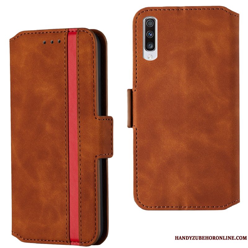 Etui Samsung Galaxy A90 5g Folio Hærdning Telefon, Cover Samsung Galaxy A90 5g Tasker Skærmbeskyttelse Anti-fald