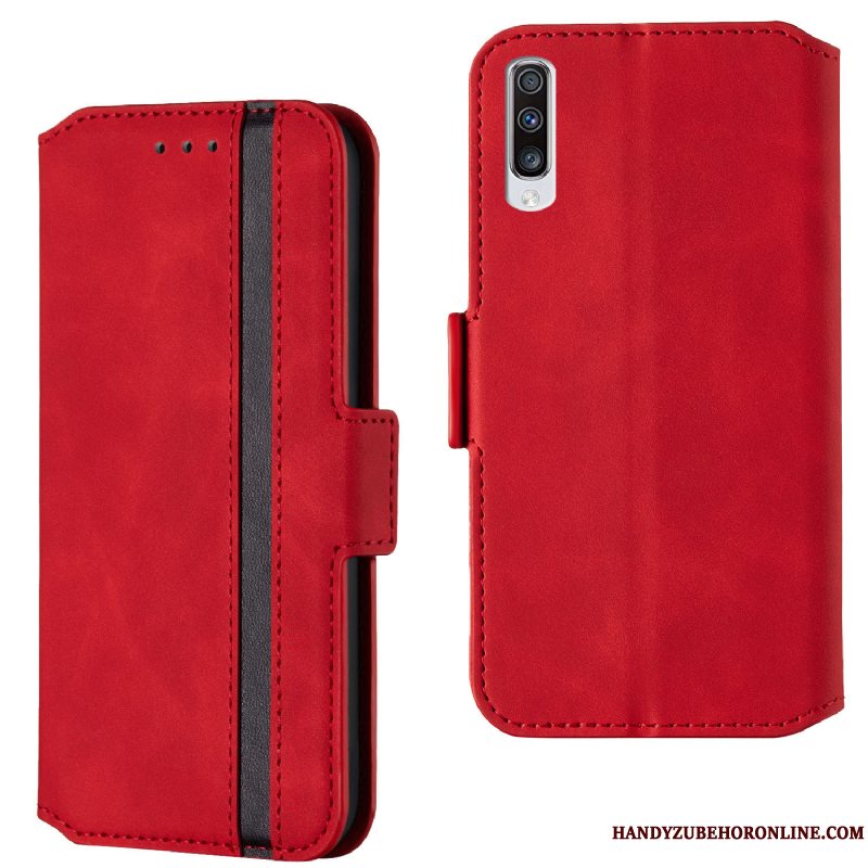 Etui Samsung Galaxy A90 5g Folio Hærdning Telefon, Cover Samsung Galaxy A90 5g Tasker Skærmbeskyttelse Anti-fald