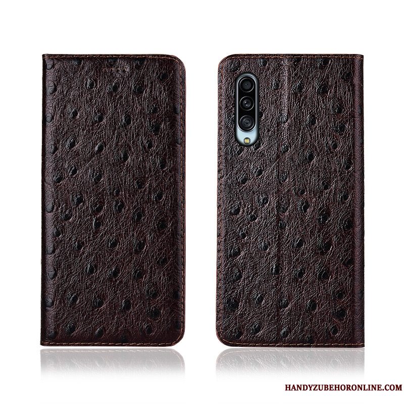 Etui Samsung Galaxy A90 5g Folio Rød Ny, Cover Samsung Galaxy A90 5g Beskyttelse Anti-fald Nubuck