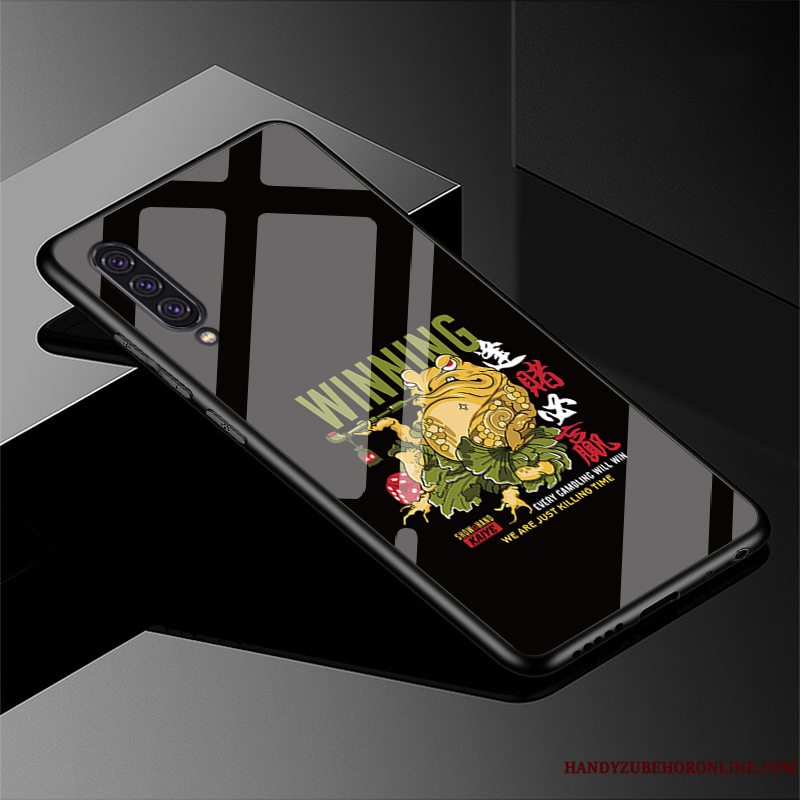 Etui Samsung Galaxy A90 5g Kreativ Glas Hård, Cover Samsung Galaxy A90 5g Beskyttelse Telefonanti-fald