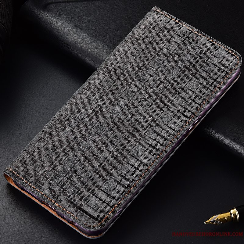 Etui Samsung Galaxy A90 5g Læder Telefonsort, Cover Samsung Galaxy A90 5g Beskyttelse Anti-fald Fløjl