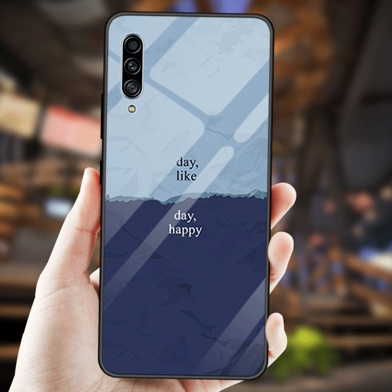 Etui Samsung Galaxy A90 5g Mode Stjerneklar Blå, Cover Samsung Galaxy A90 5g Blød Elskeren Solid Farve