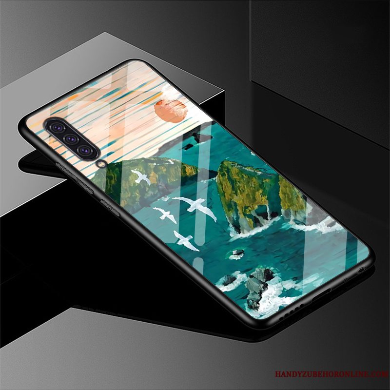 Etui Samsung Galaxy A90 5g Silikone Glas Smuk, Cover Samsung Galaxy A90 5g Tasker Anti-fald Frisk