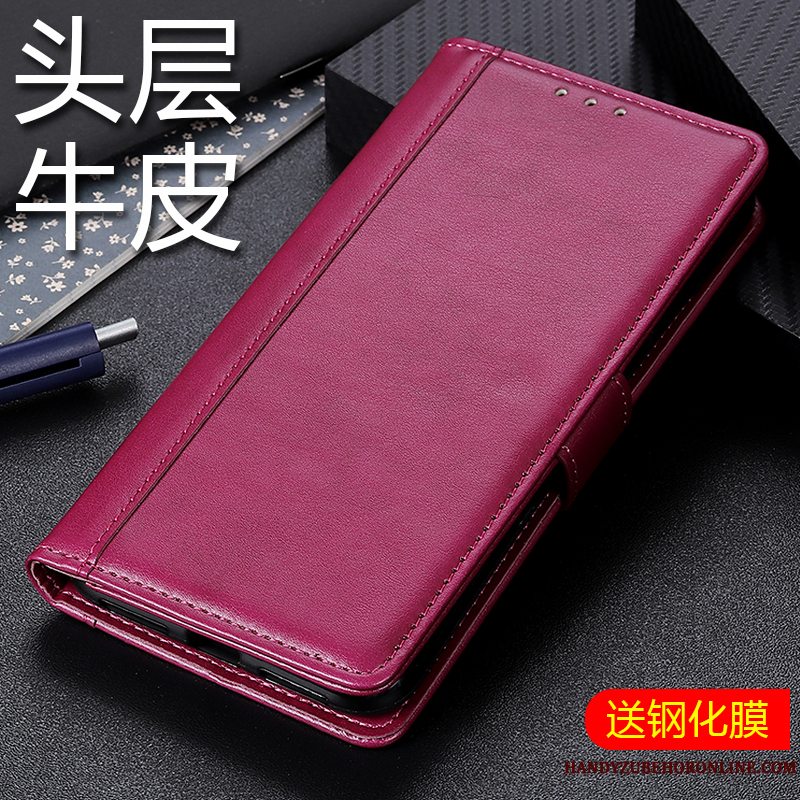 Etui Samsung Galaxy A90 5g Tasker Ny Rød, Cover Samsung Galaxy A90 5g Folio Telefon