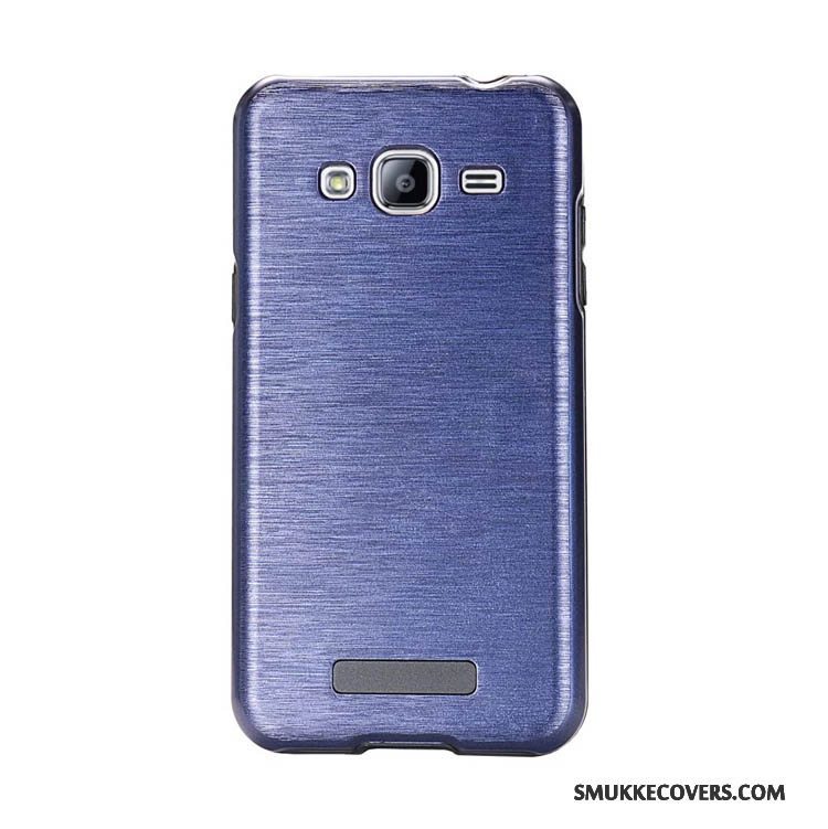 Etui Samsung Galaxy J3 2015 Kreativ Lilla Trend, Cover Samsung Galaxy J3 2015 Beskyttelse Telefonsilke