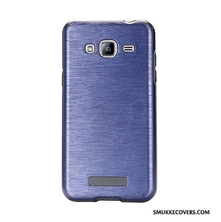 Etui Samsung Galaxy J3 2015 Kreativ Lilla Trend, Cover Samsung Galaxy J3 2015 Beskyttelse Telefonsilke