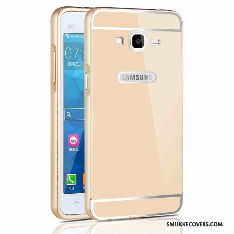 Etui Samsung Galaxy J3 2015 Metal Telefonhård, Cover Samsung Galaxy J3 2015 Beskyttelse Ramme Anti-fald