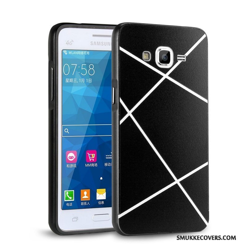 Etui Samsung Galaxy J3 2015 Metal Telefonhård, Cover Samsung Galaxy J3 2015 Beskyttelse Ramme Anti-fald